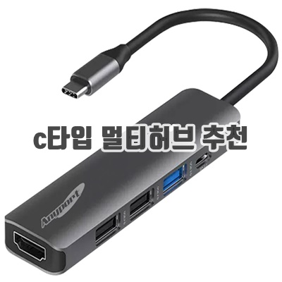 1.애니포트 5포트 C타입 맥북 삼성 덱스 미러링 멀티포트 USB 허브 AP-TC51PH, 혼합색상_이미지(imge)입니다.